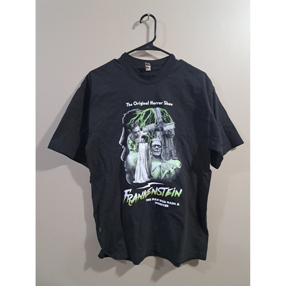 LA Apparel Frankenstein Horror Show T-Shirt Black Mens Medium Y2k Rare Bride M